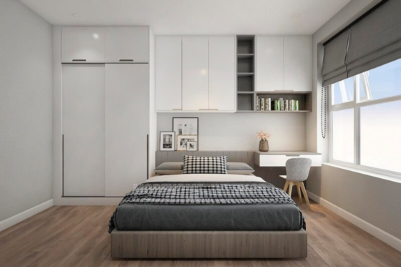 Giường ngủ hiện đại gỗ công nghiệp ấn tượng Thiết kế chung cư